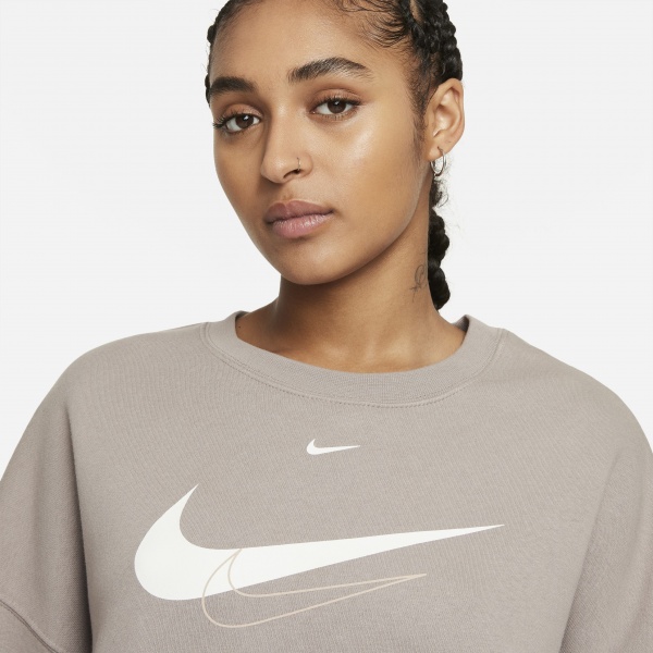 Світшот Nike W NSW TREND CREW FLC SWOOSH DQ4506-087 р. S бежевий