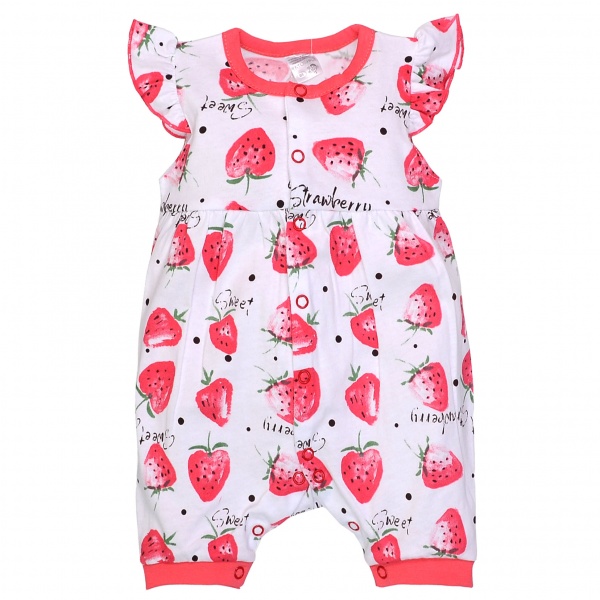 Полукомбинезон для девочки Татошка р.62 белый с принтом 1601261клб 