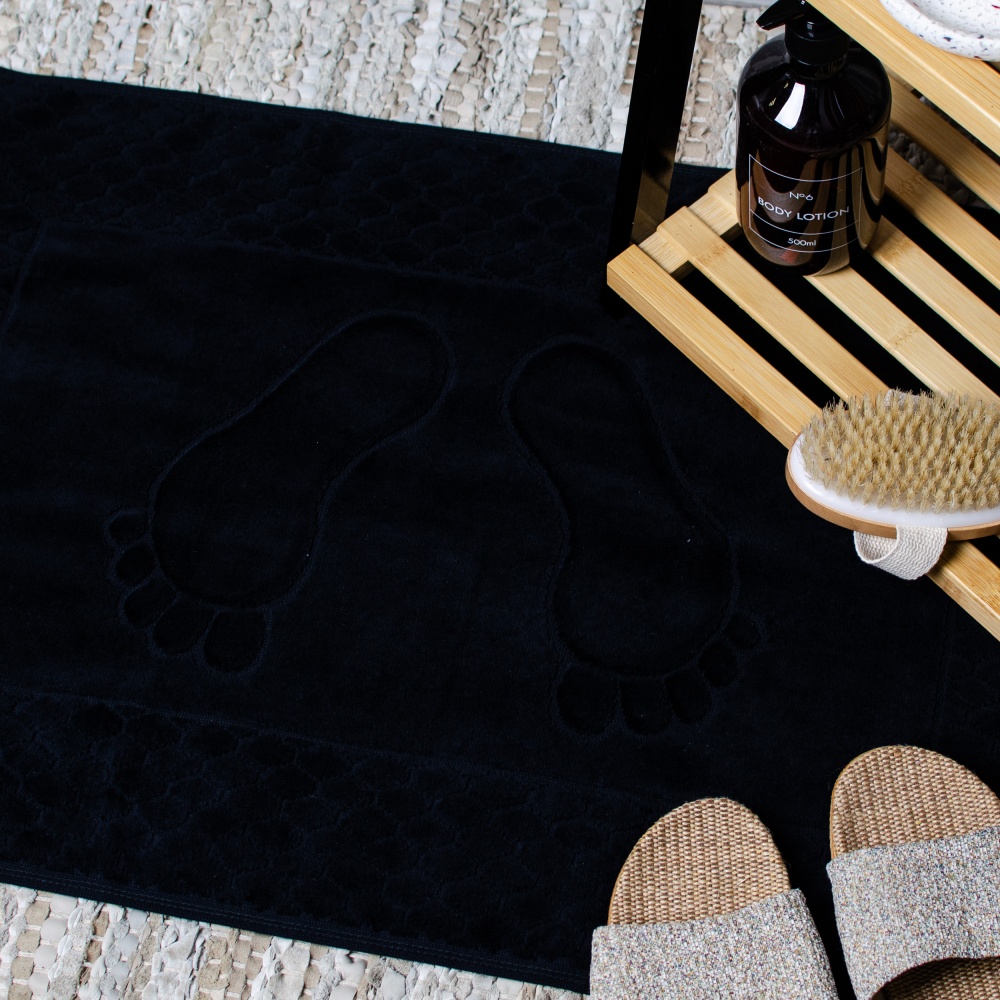 Коврик VELOUR CELLS 50x70 см черный La Nuit