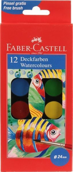 Фарби акварельні 12 кольорів сухі 125011 Faber-Castell