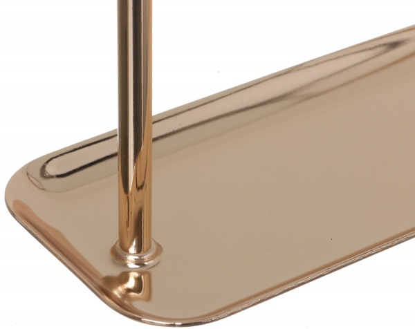 Зеркало косметическое круглое с металлической подставкой 20x30,5 см хром 