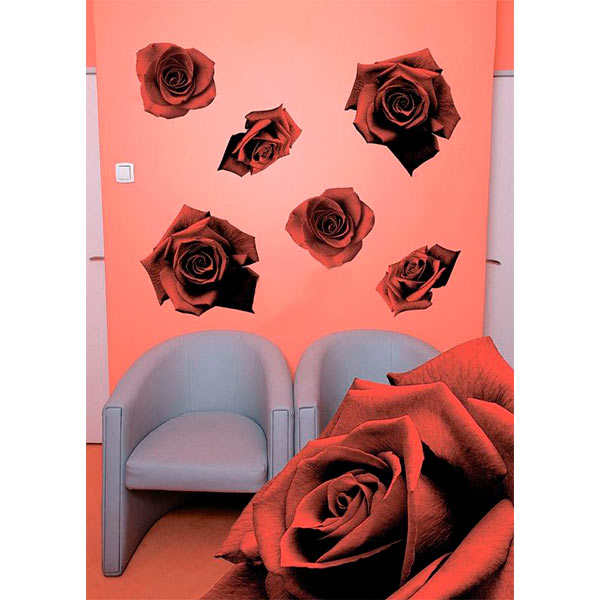 Декоративная наклейка Розы бархат