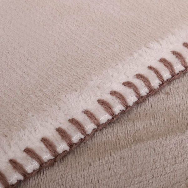 Плед La Nuit Flannel 2-сторонний бежевый /тауп 160x200 см