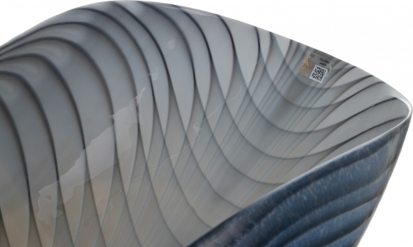 Фруктовница Yalos Murano ANDALUSIA 19 см слоновая кость с черной филигранью 