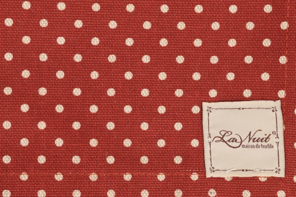 Раннер Lucy Бордо горошек 40x140 см красный La Nuit 