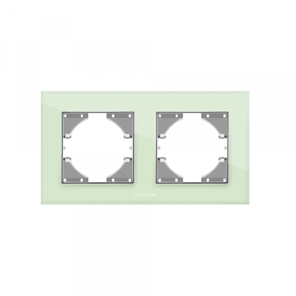 Рамка двухместная Videx Binera горизонтальная зеленый VF-BNFRG2H-GR