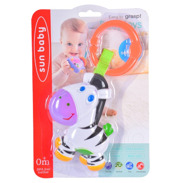 Іграшка-брязкальце підвісне Зебра 588-10