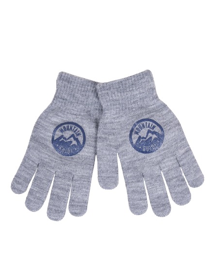 Варежки YO! Горы р.16 серый 