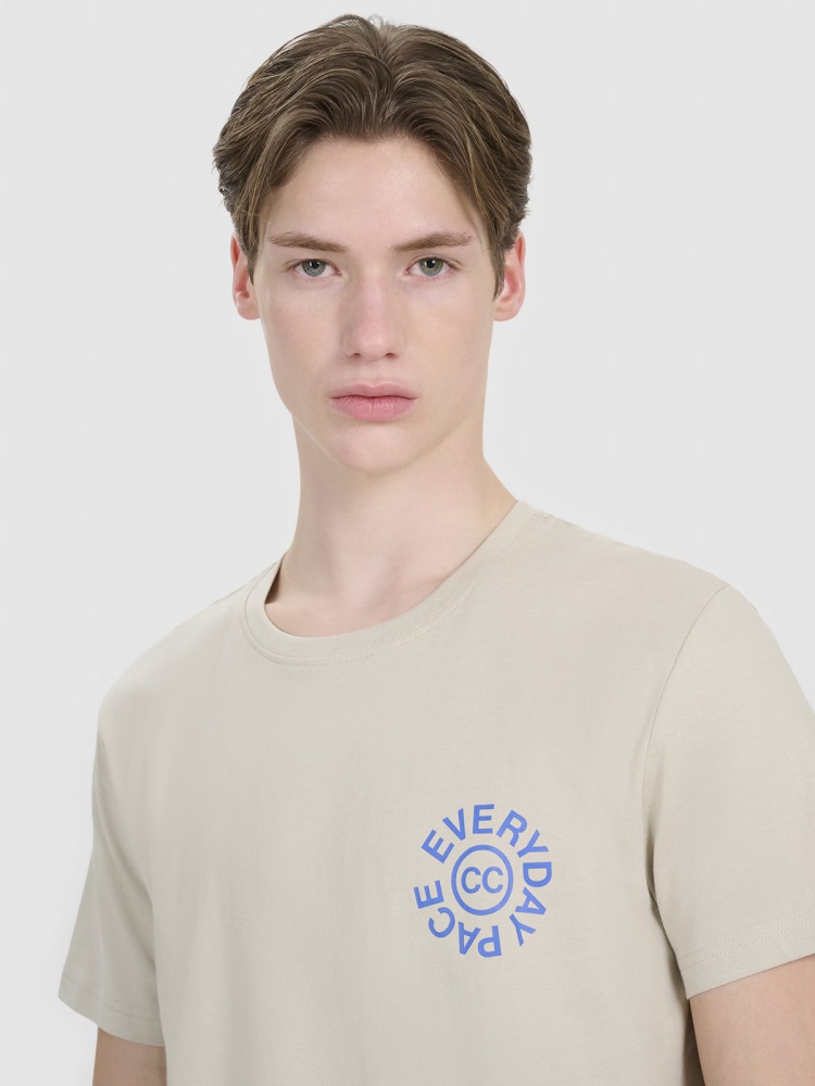 Футболка 4F TSHIRT M1980 4FWSS25TTSHM1980-83S р.M бежевый