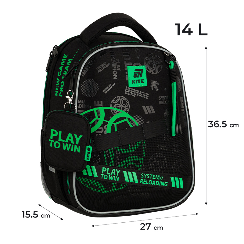 Рюкзак каркасный KITE Education Play&Win K25-555S-2