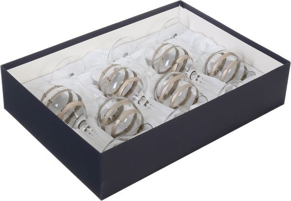 Набор бокалов для вина Contessa Vintage Platino 350 мл 6 шт. Vema