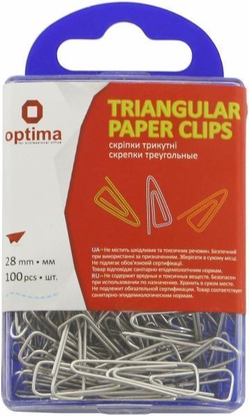 Скрепки 28 мм 100 шт Optima®