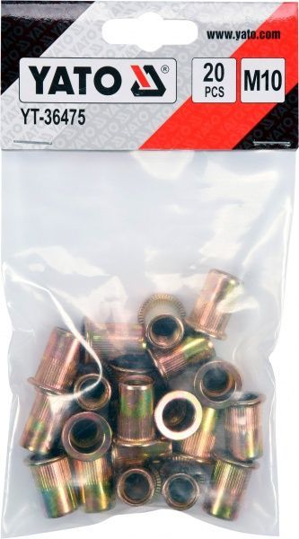 Заклепка резьбовая 12.8х21 мм 20 шт./уп. стальная YATO YT-36475