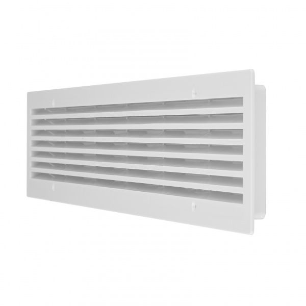 Решетка для вентиляции MiniMax дверная 100 х 450 мм пластик белый 