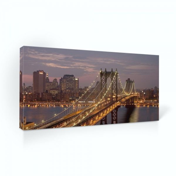 Репродукция Панорама города 96x48 см 