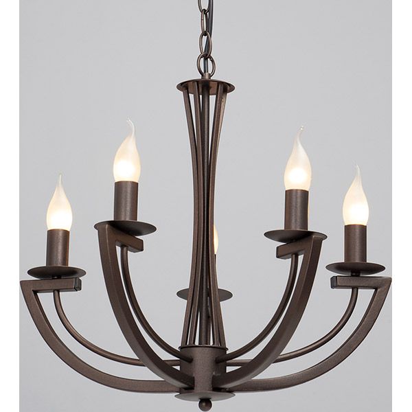 Люстра подвесная Vitaluce 5xE14 коричневый V3295/5 