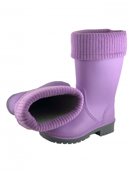 Сапоги резиновые для девочекдетские Alisa Line Win размер 40 серо-сиреневый 