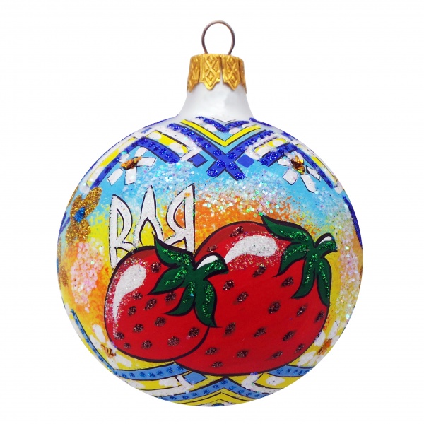 Ялинкова іграшка Паляниця 80 мм білий К-1677-80