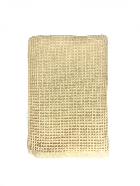 Полотенце вафельное 70x140 см бежевый Ideal 