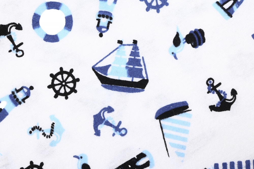 Пелюшка Білтекс Морський 85x85 см білий із синім