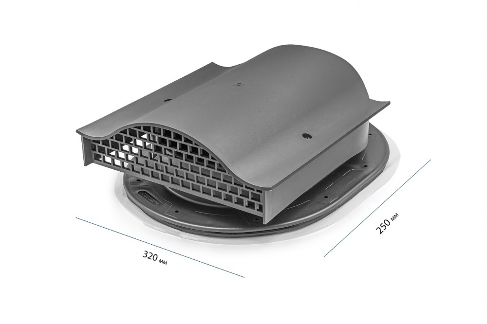 Аератор точковий EliteVent графітовий для змонтованої бітумної та фальцевої покрівлі