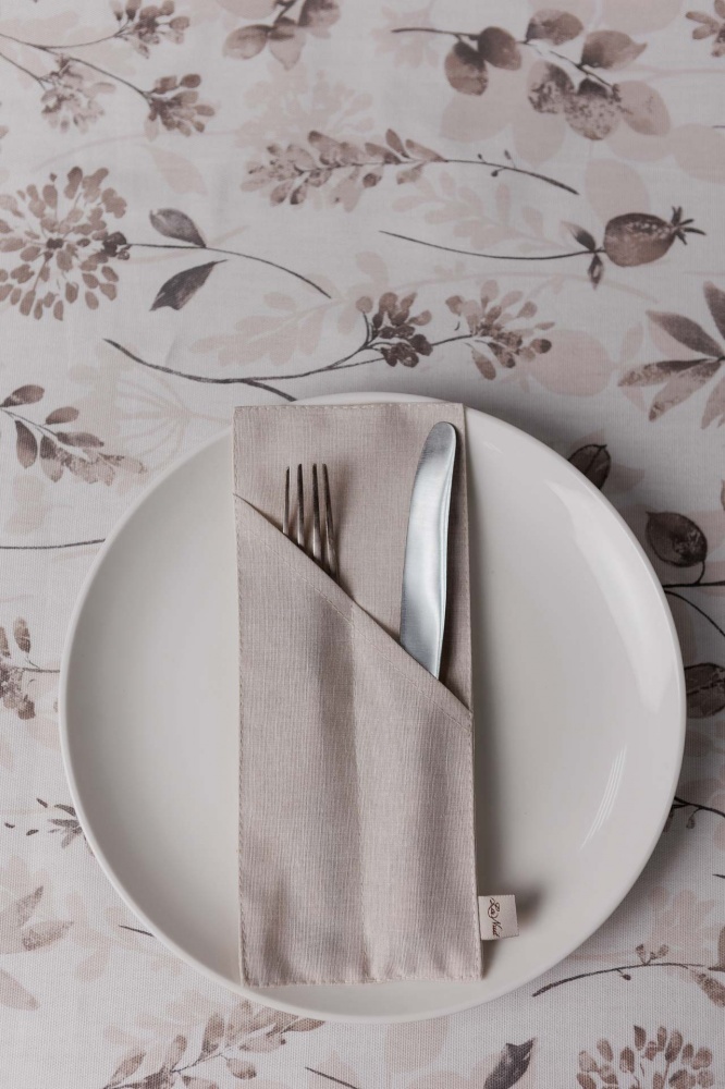 Чехол для приборов La Nuit Шанталь 10x24 см бежевый