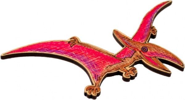 Іграшка дерев'яна Зірка магніт Динозаврики