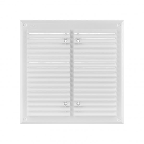 Решетка для вентиляции MiniMax с сеткой против насекомых БК 215 х 215 мм (1111) пластик белый 