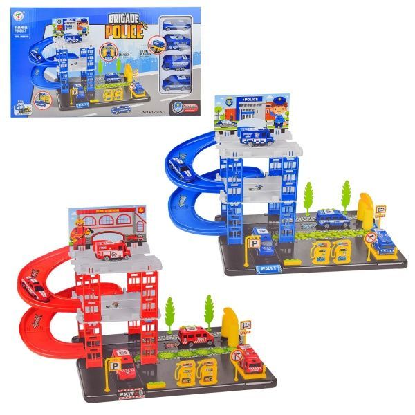 Игровой набор Паркинг, Полиция 4 машинки, в ассортименте P1205A-3