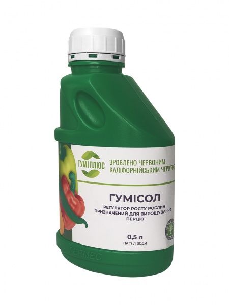 Стимулятор росту та розвитку рослин Гуміплюс Гумісол для перцю 0,5 л