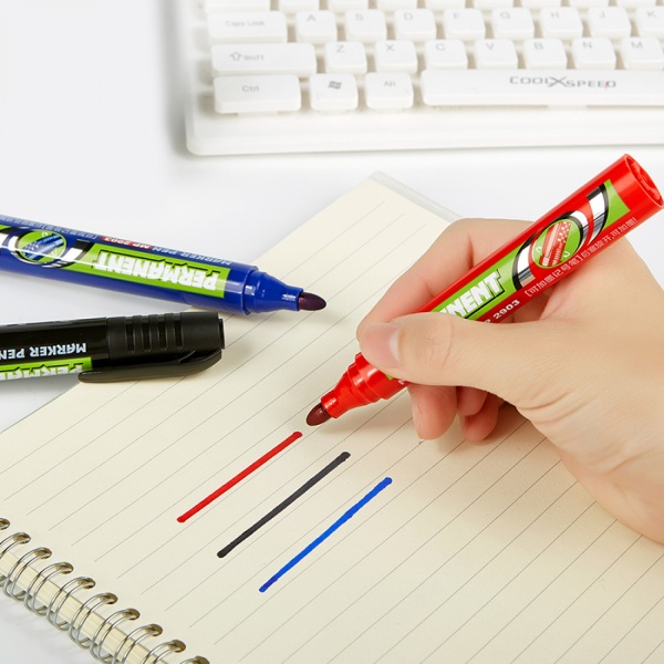 Маркер перманентний Baoke 2,5 мм червоний MARK-PER-BAOMP2903AR 