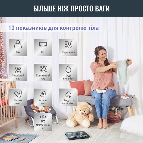 Весы настольные Tefal GOODVIBES LIFE + BM9620S1