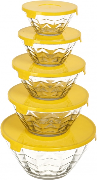 Набор салатников с крышкой 5 шт.в ассортименте Red Cherry