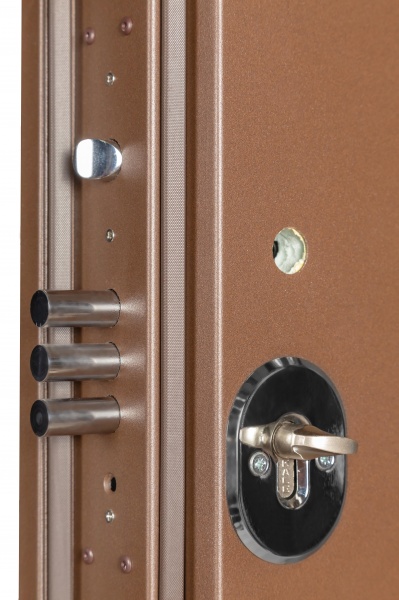 Дверь входная Булат Elegant 703 Metalic Wood - коричневая коричневый 2050x850 мм левая