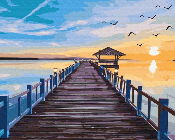 Картина за номерами Місточок у захід PBS631 40x50 см Brushme 