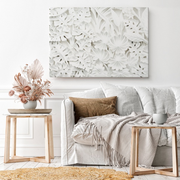 Картина на холсте Лепнина из цветов 80x110 см WS Holst 21804202311 