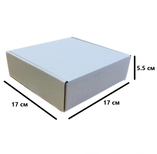 Гофроящик самосборный Т22 белый 170x170x55 мм