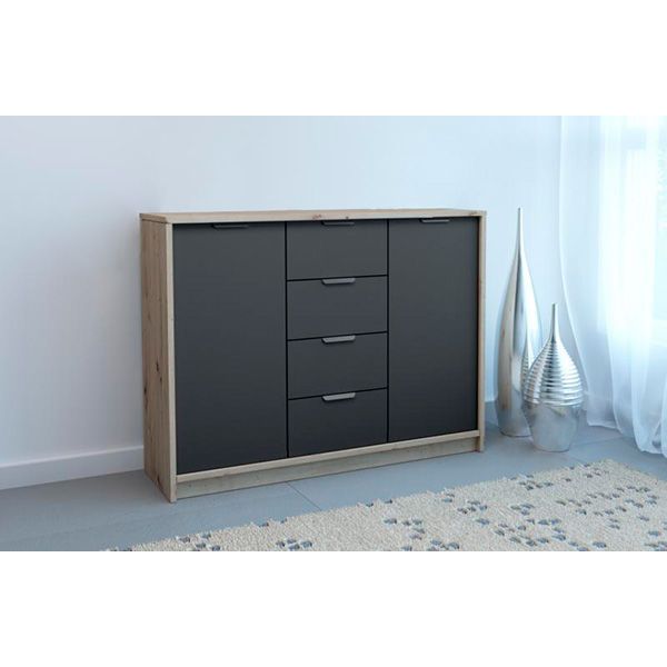 Комод Canyon CN 6 дуб артісан/антрацит