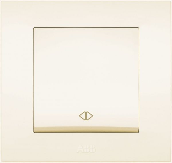 Вимикач перехресний одноклавішний ABB Cosmo без підсвітки 10 А кремовий 619-010300-214