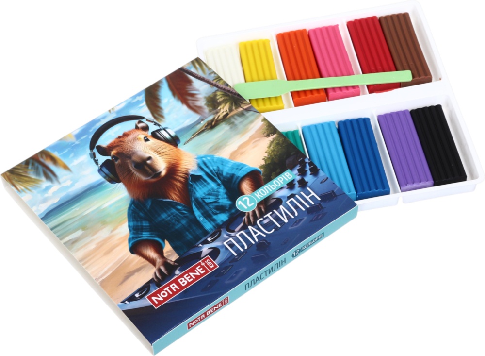 Пластилин 12*20 г, Capybara Nota Bene