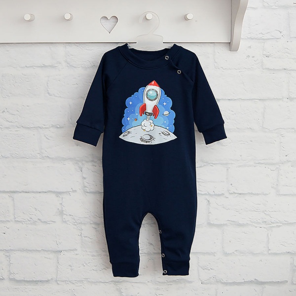 Ромпер-реглан для мальчика Blanka Космос р.92 синий 110177 