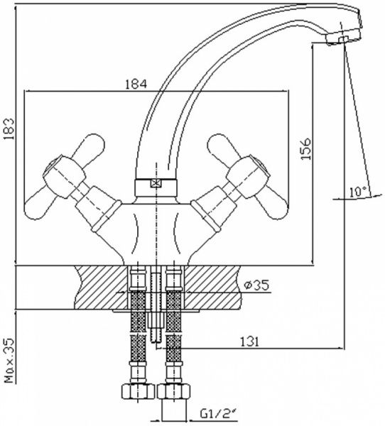 Смеситель для умывальника Mixxen Медея HB7002805C-7321