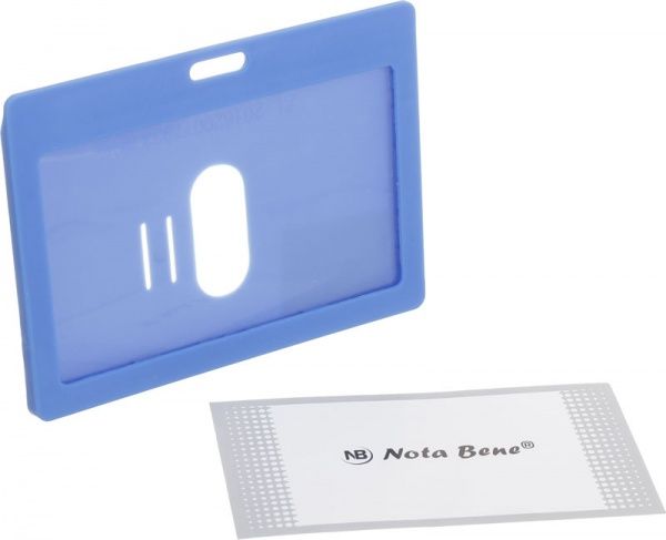 Бейдж 10.3x7.5x0.5 cм синій Nota Bene