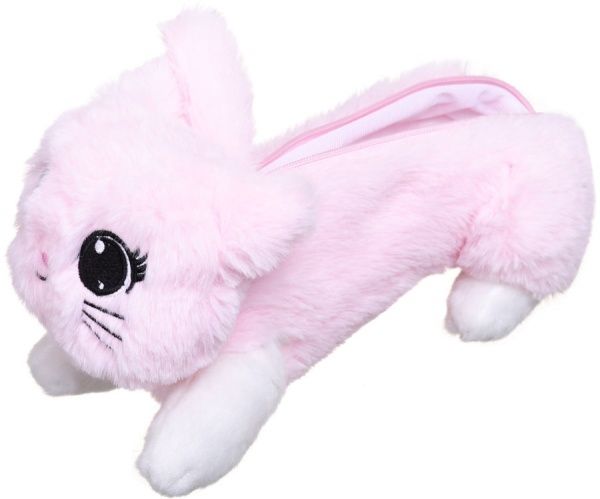 Пенал шкільний Грайливе кошеня рожевий