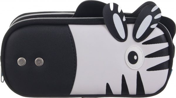 Пенал школьный Зебра черно-белый