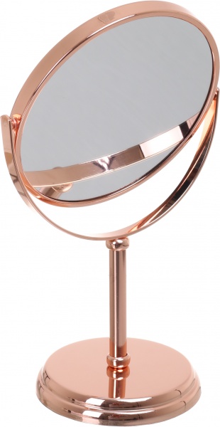 Зеркало косметическое круглое металл стекло 18х12, 6х30, 1 см хром 