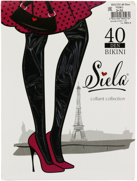 Колготки SIELA BIKINI 40 den nero р. 3 чорний 