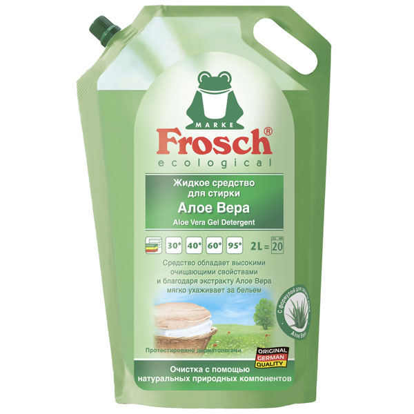 Гель для машинной стирки Frosch Алоэ Вера 2 л