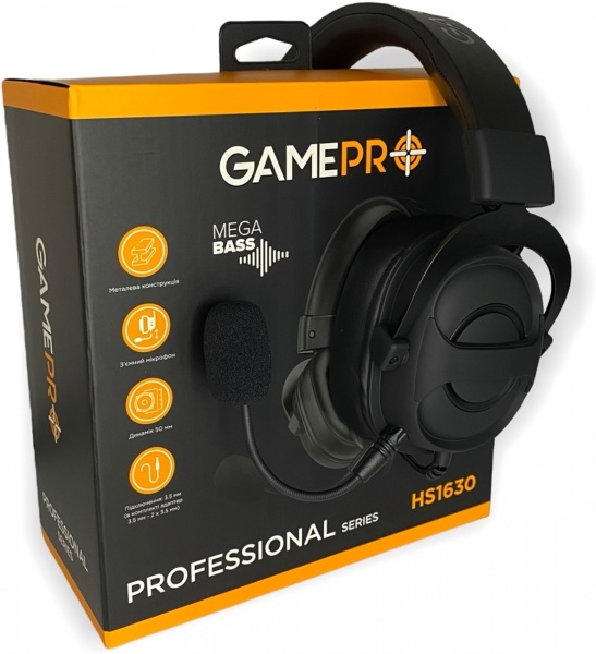 Гарнітура ігрова GamePro black (HS1630) 