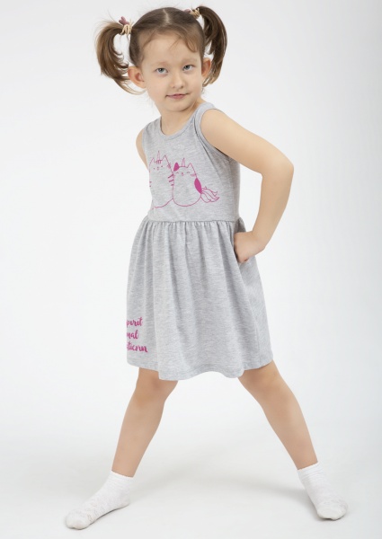 Сарафан для девочек Roksana №0019/12149 р.104 серый 